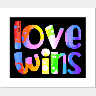 Love wins rainbow and trans Posters and Art